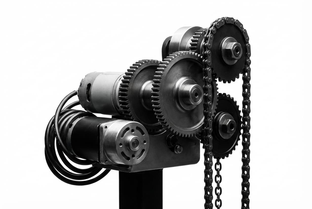 Composant mécanique de levage pour camping-car.