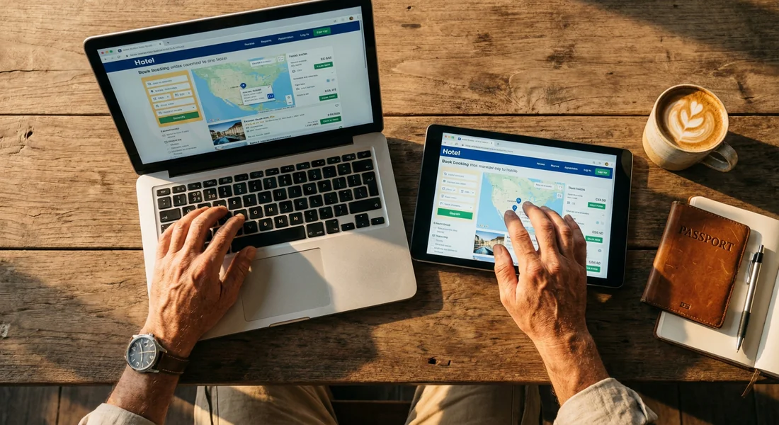Comparaison des tarifs d'hôtels sur ordinateur et tablette