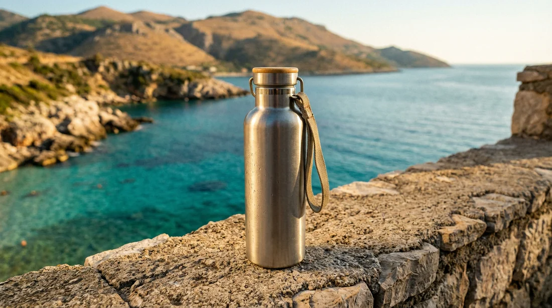 Eau potable Albanie paysage Ksamil bouteille