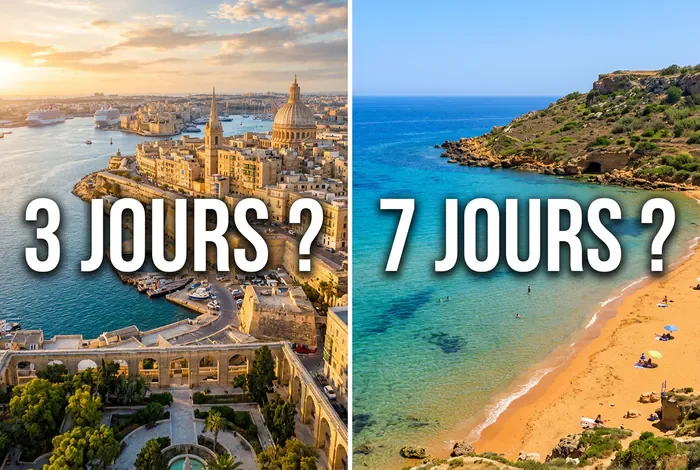 Combien de jours pour visiter Malte ? Guide 2026 - Malte en 5 jours : Le guide ultime pour réussir - Combien de jours prévoir pour visiter Malte sereinement ? Comparaison itinéraire voyage Malte 3 jours ou 7 jours