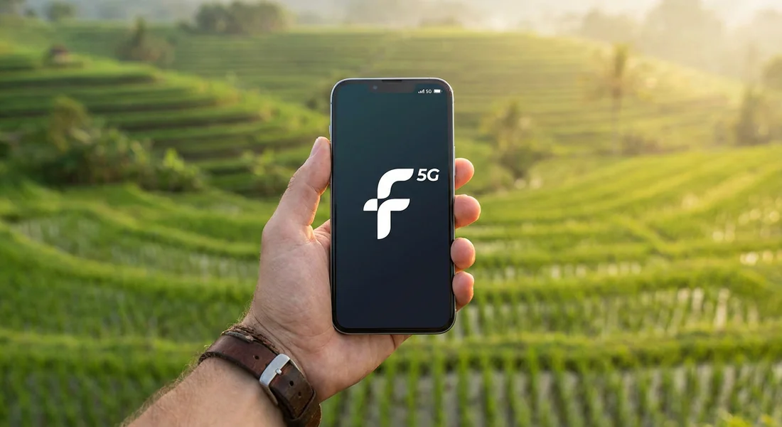 Utilisation du forfait Free Mobile avec réseau 5G dans les rizières de Bali