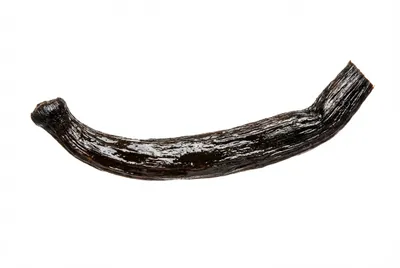 Gousse de vanille de qualité supérieure sur fond blanc
