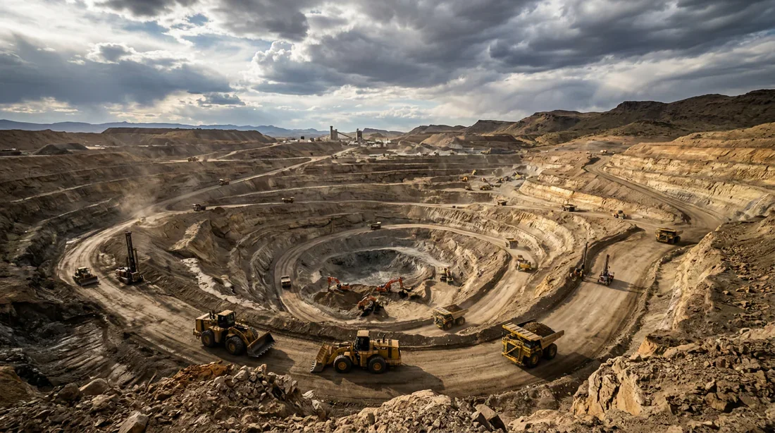 Extraction de bentonite en carrière
