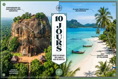 Infographie du circuit 10 jours au Sri Lanka entre Sigiriya et plages tropicales