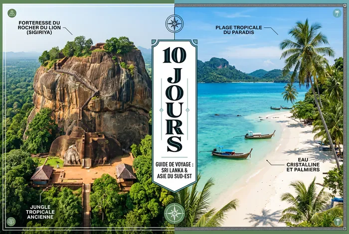 Infographie du circuit 10 jours au Sri Lanka entre Sigiriya et plages tropicales