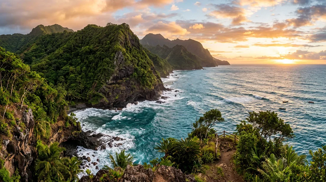 La nature brute de la Guadeloupe Paysage naturel et sauvage des côtes de la Guadeloupe
