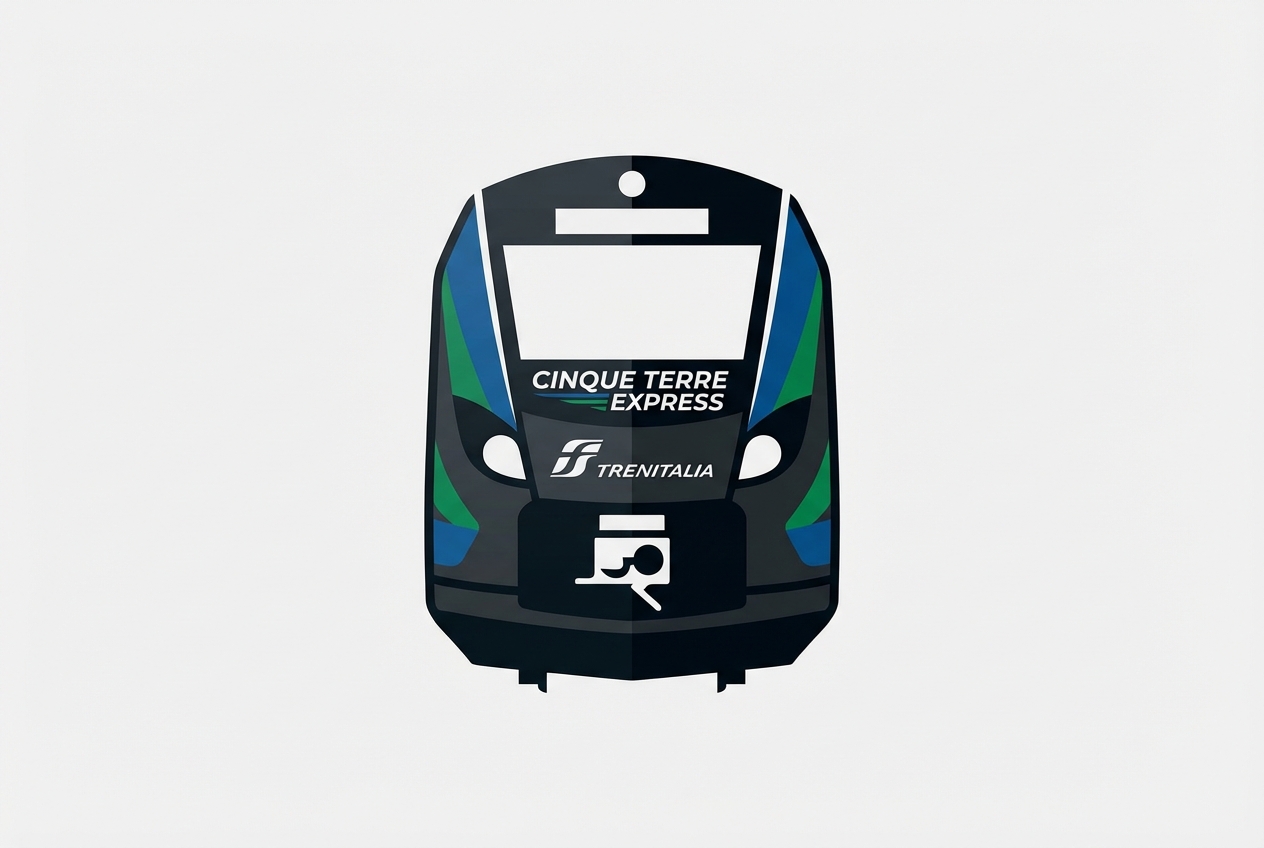 Icône minimaliste d'un train régional italien