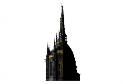 Icône minimaliste fusionnant les symboles de Milan et Turin