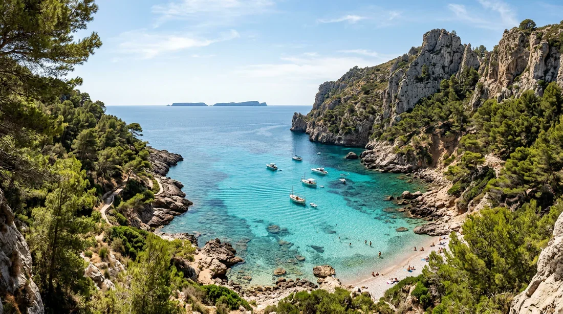 Plages cachées et criques sauvages de Majorque Crique turquoise isolée sur l'île de Majorque