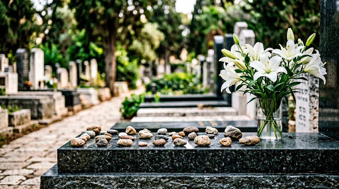 Allée fleurie menant au lieu de recueillement d'une icône de la musique.