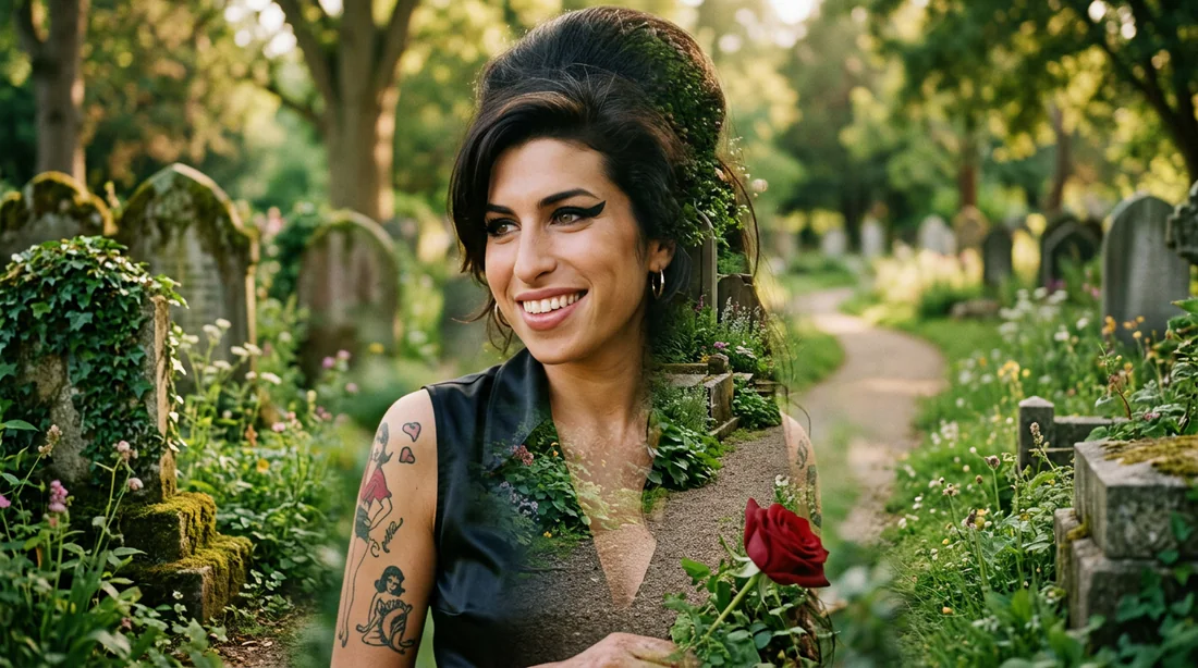 Pierres de mémoire et fleurs déposées en signe de respect sur une sépulture.