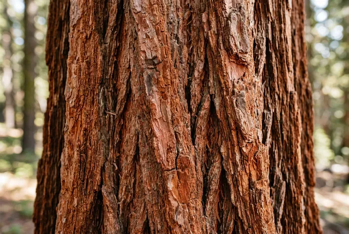Riesiger Baum : Le top 5 des géants mondiaux - Riesiger Baum : Le guide ultime des 5 arbres géants (2026) - Où voir un riesiger baum ? Le guide pour votre expédition Gros plan sur l'écorce rouge d'un séquoia géant