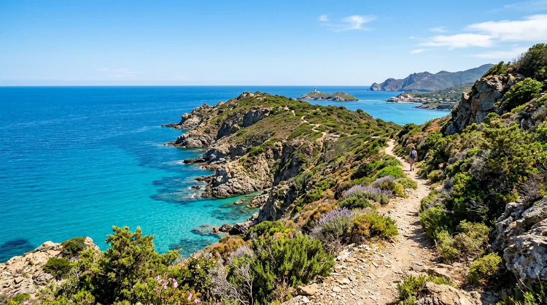 Paysage littoral sauvage entre Macinaggio et Barcaggio au Cap Corse