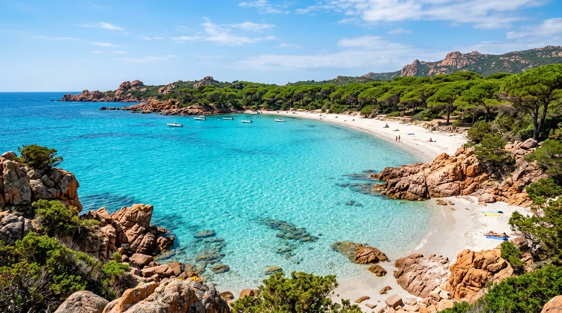 Les plus belles plages du Sud de la Corse Plage de Palombaggia aux eaux turquoises et rochers de granit rouge en Corse du Sud