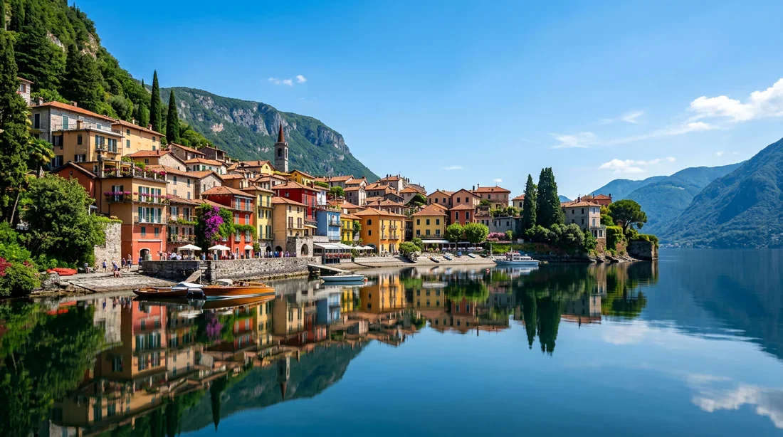 Les maisons colorées de Varenna au bord du Lac de Côme