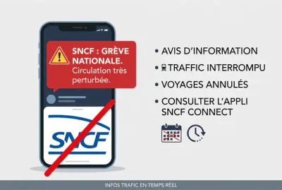 Infographie alerte notification smartphone annulation train