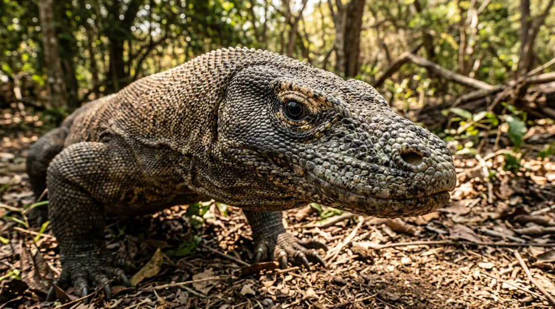Dragon de Komodo dans son habitat naturel