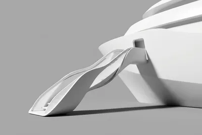 Passerelle d'embarquement sur fond uni