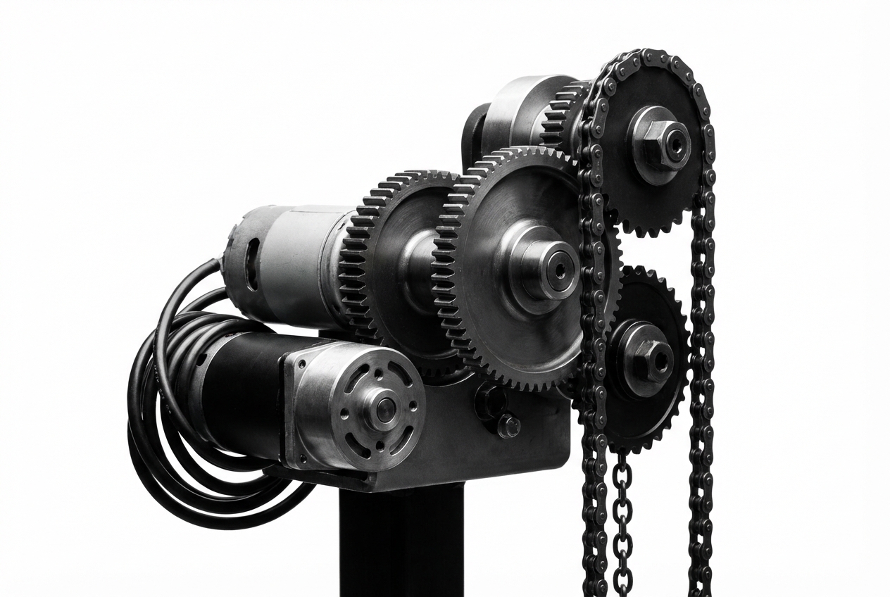 Composant mécanique de levage pour camping-car.